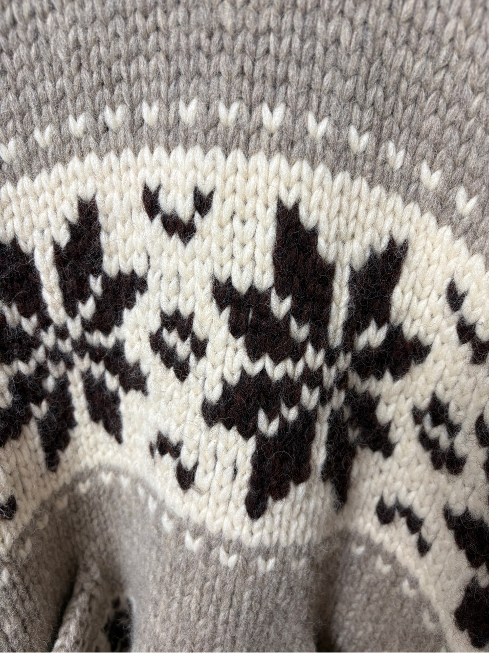 Cowichan Chunky Wool Sweater - 2X/3X - Picture 5 of 6